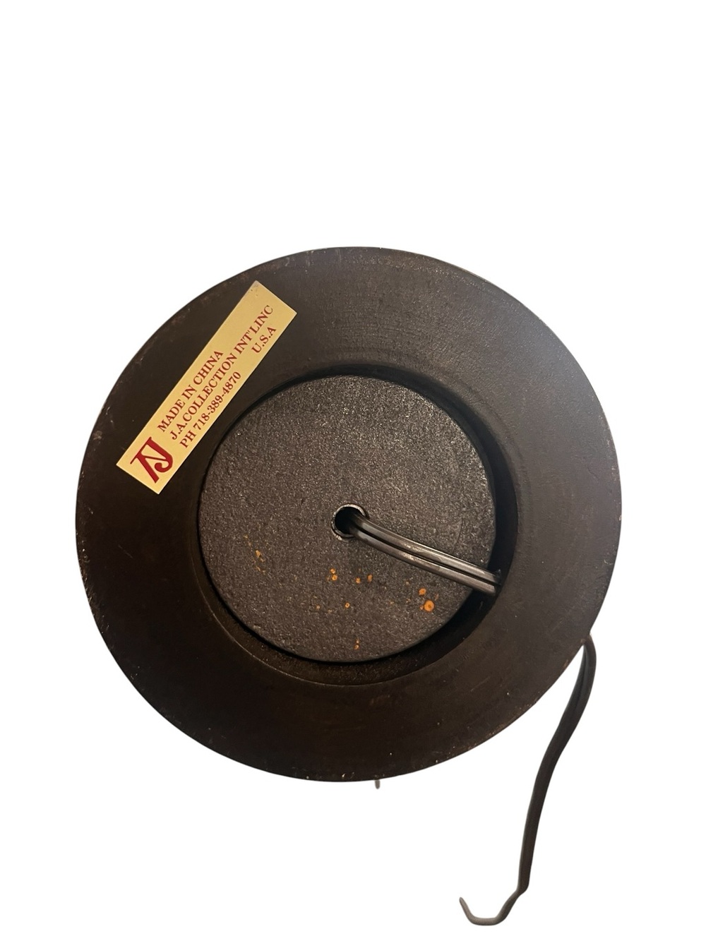 Chinoiserie Black Gold Tole Candlestick Lamp Vintage Hand Painted - Picture 9 of 16